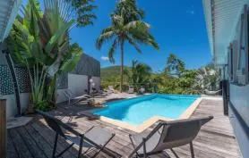 Villa l'Ecrin avec piscine, vue mer, jardin tropical et plage à 2 minutes