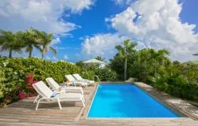 Maison de charme avec piscine privée dans un jardin tropical